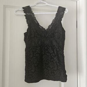 Lace tank top black size S
